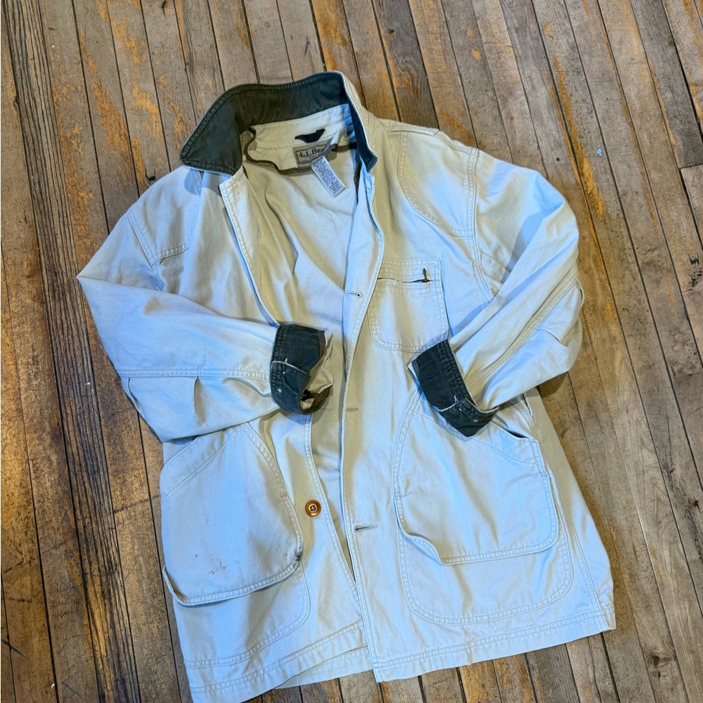 L.L. Bean Men's medium Tan and Dark Green Field Jacket